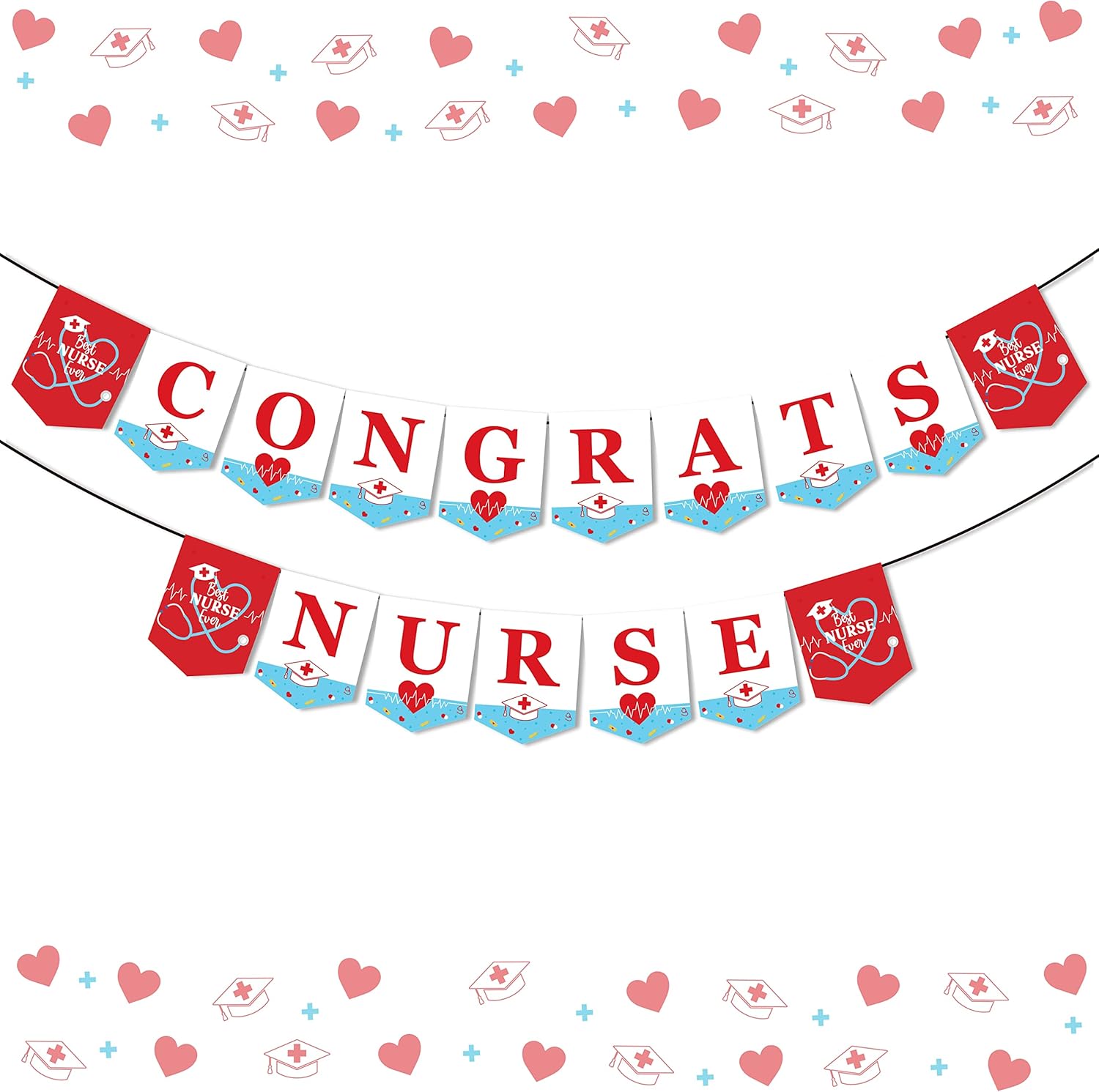 Congrats Nurse Banner 2023 Nurse Graduation Decorations for