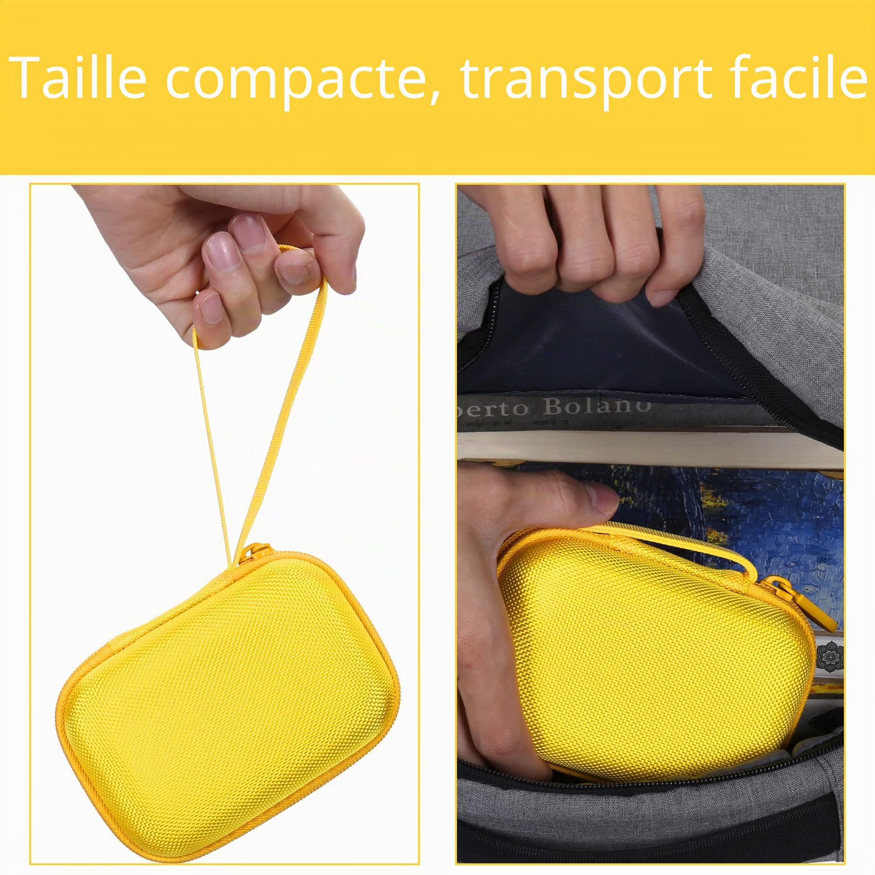 Aenllosi Hard Travel Housse Compatible avec l'appareil Photo Numérique Kodak PIXPRO WPZ2,Housse de Protection pour Kodak Appareil Photo Etanche(Jaune,Housse Uniquement)
