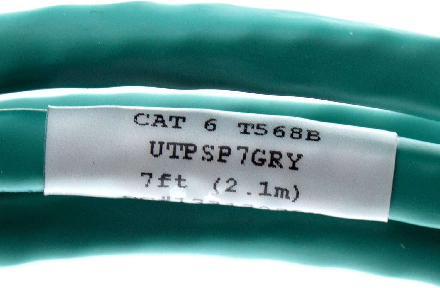 Panduit UTPSP7GRY Category-6 8-Conductor Strain Relief Clear Boot Patch Cord, 7-Feet, Green
