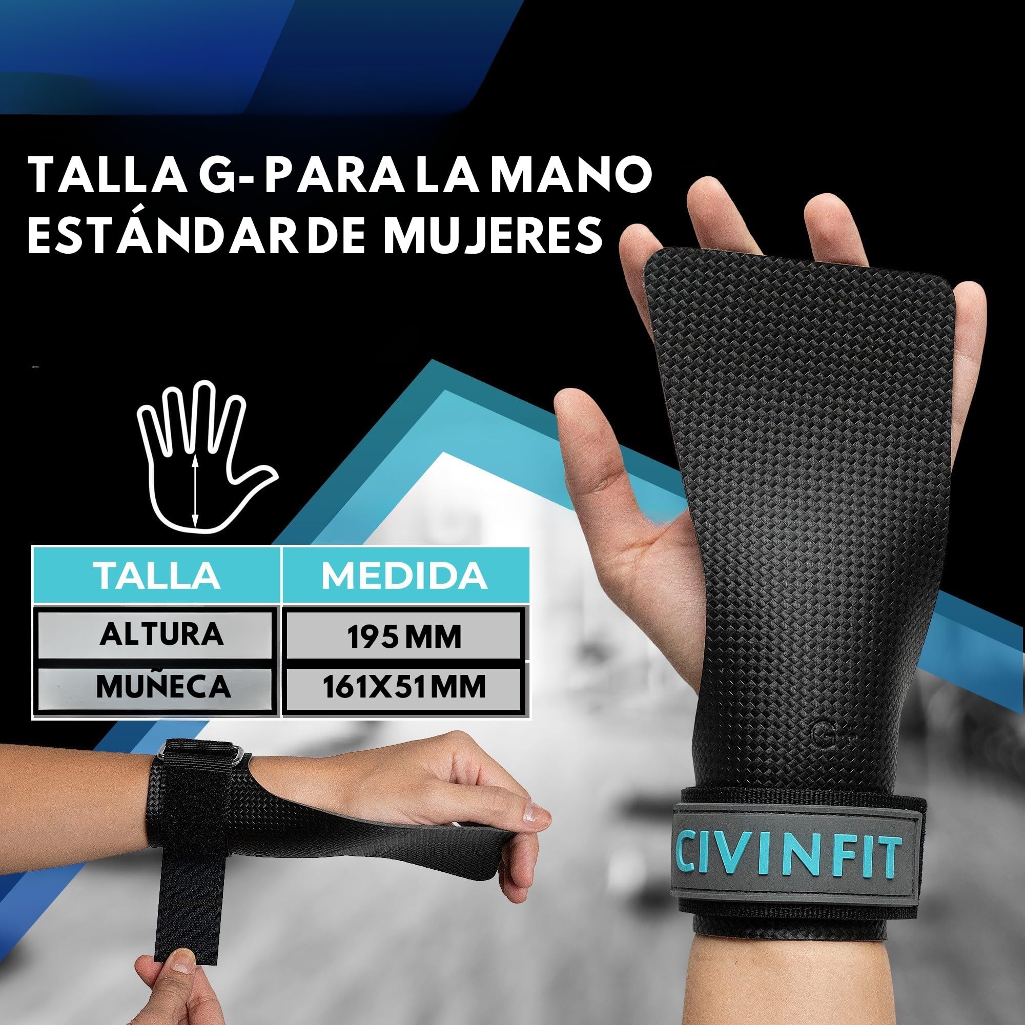 Calleras para Crossfit Iniciación I Calleras Crossfit Mujer Fibra de Carbono I Guantes Gimnasio Mujer , Straps gym Hand Grip Sin Agujeros I Calleras para Crossfit Protección de Manos | Muñequeras Gym