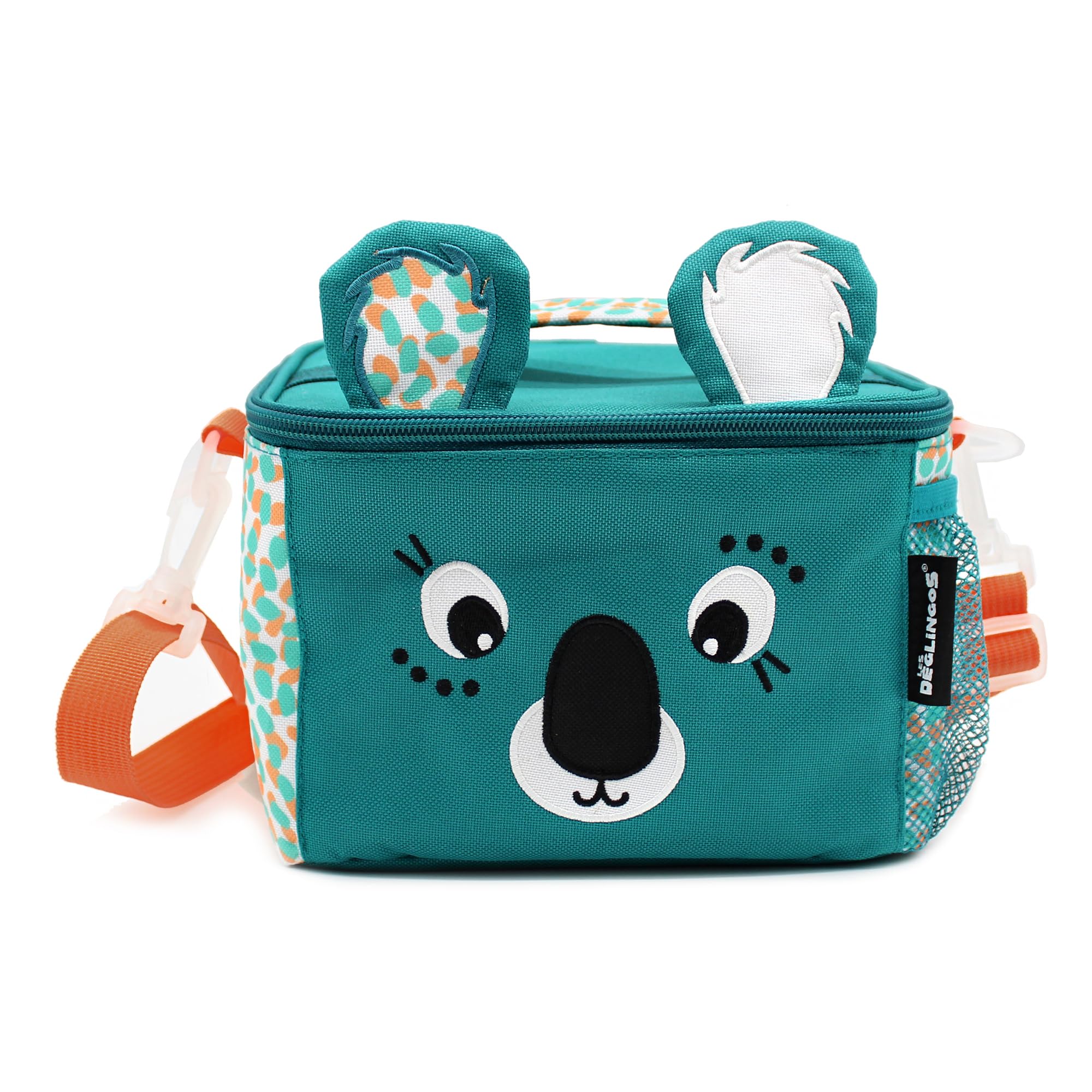 LES DÉGLINGOS Berlingos le Koala Baby Insulated Bag • Children's Lunch Bag | Children's Lunch Bag | Shoulder Strap | Picnic Snack | PEVA Insulation | Recycled Polyester | Blue