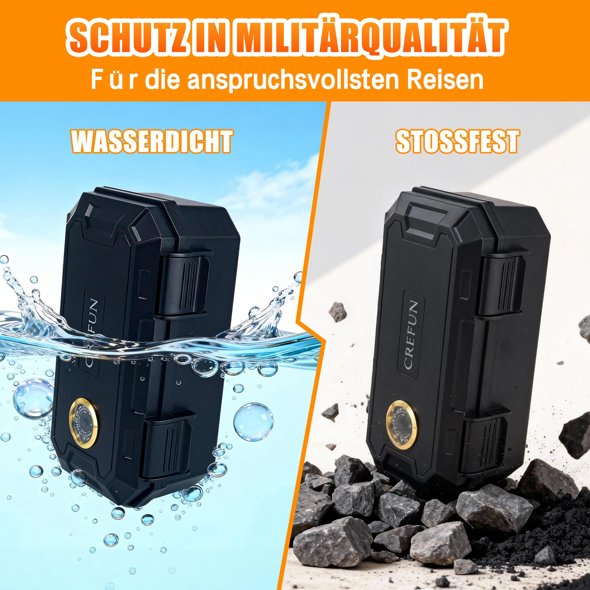 Zigarren Humidor mit Befeuchter & Hygrometer, 3-lagiger Reisehumidor für 10 Zigarren, Zigarrenetui mit integriertem Zigarrenaschenbecher, Zigarren Zubehör Set & Geschenkset für Männer