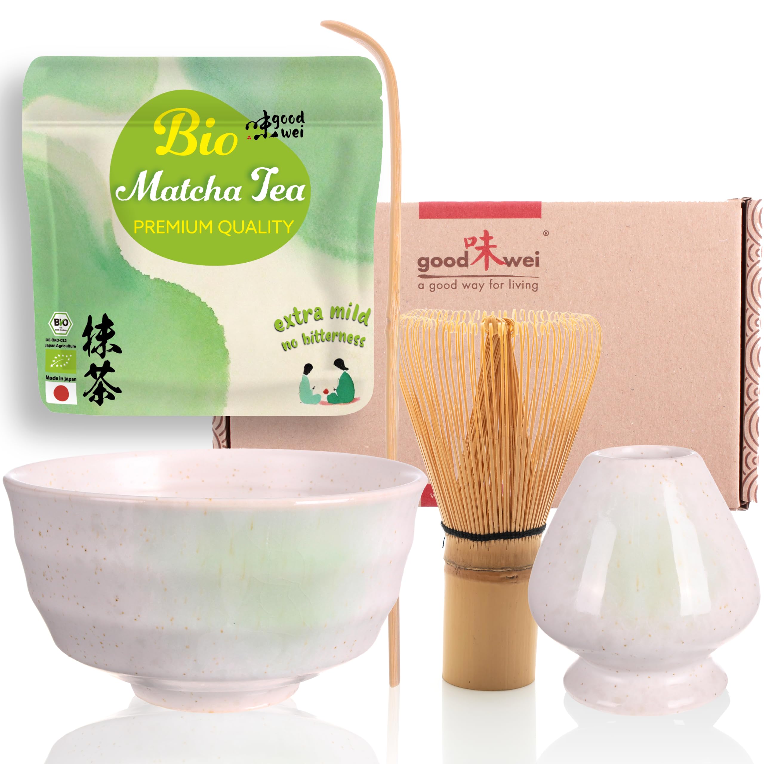 Set Matcha Giapponese BIO | Con Frusta Bambù, Tazza E Portafrusta | 30g Tè Uji - Ideale Regalo - Foto 10