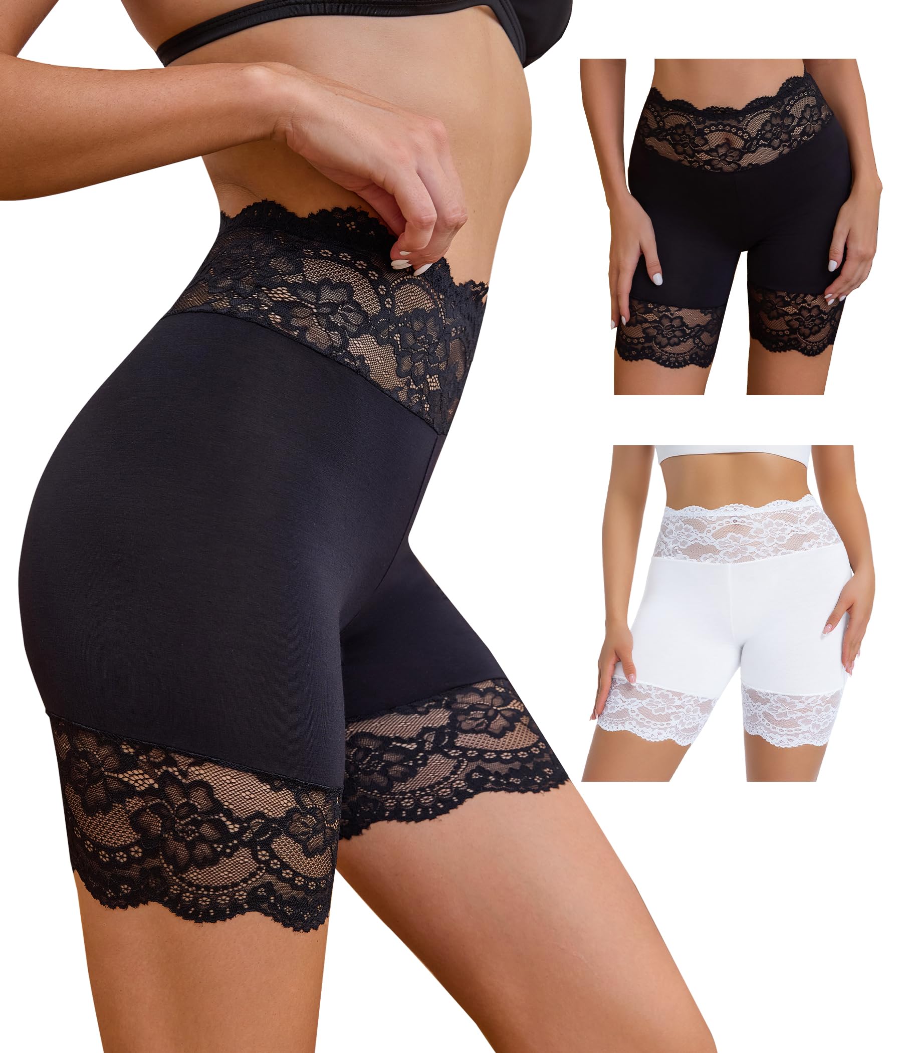 Hibluco Slip Shorts For Under Dresses Anti Chafing Boyshort Women Underwear