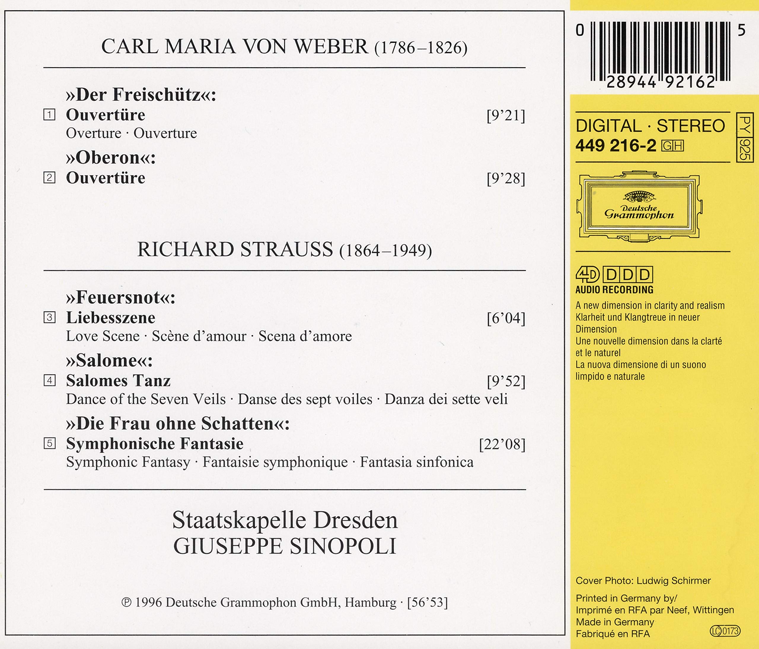 Ouvertüren und Orchestermusik von Weber und R. Strauss