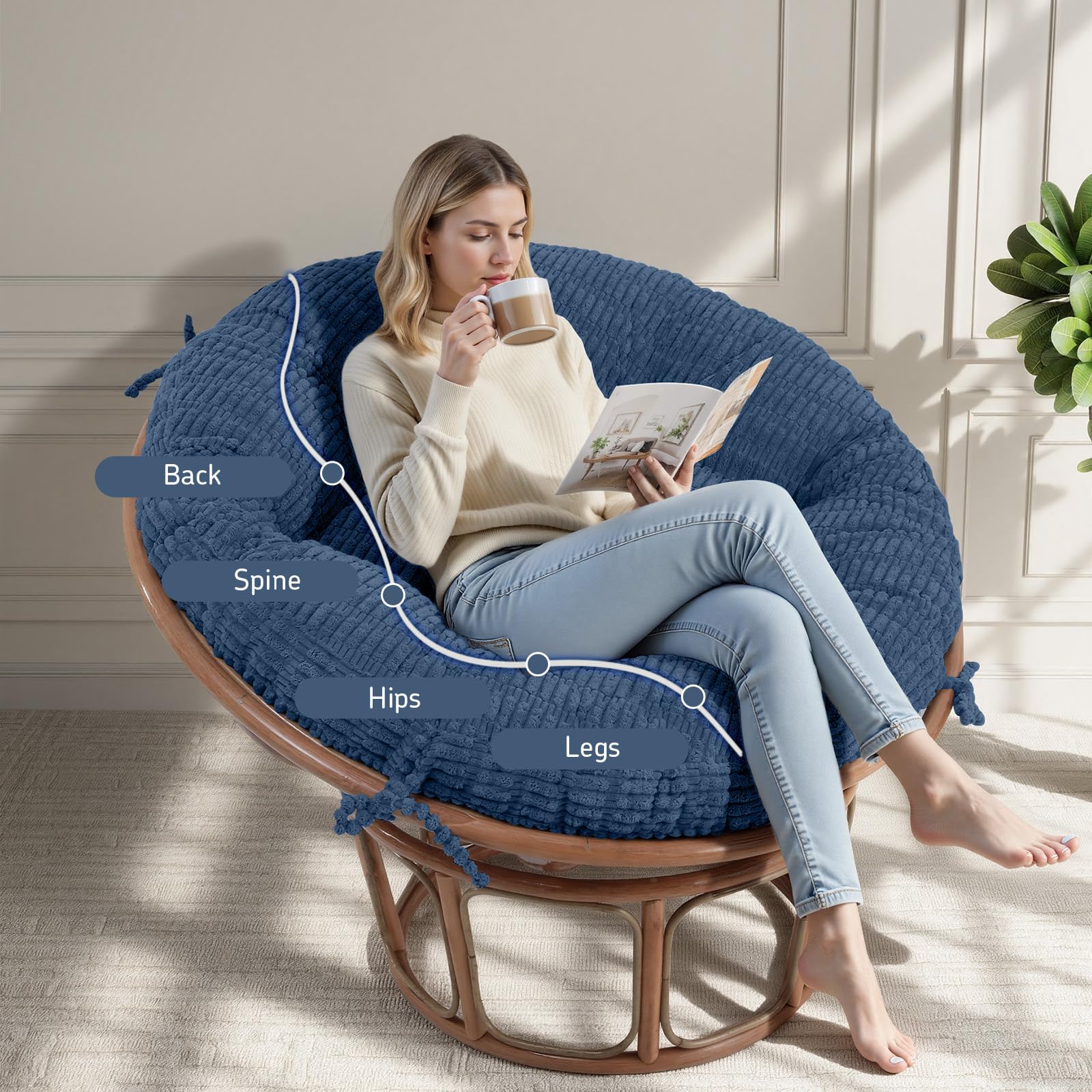Amazon.co.jp: idee-home パパサンチェア クシオ ライトブルー