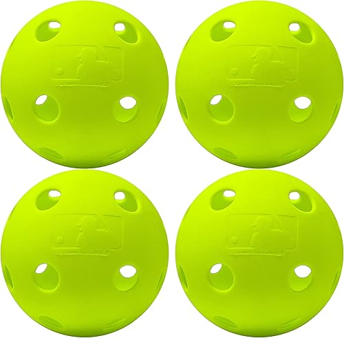 Franklin Sports Pelotas de entrenamiento de plástico - Indestruct-A-Ball de plástico para práctica de bateo de béisbol y sóftbol - Pelotas de golf