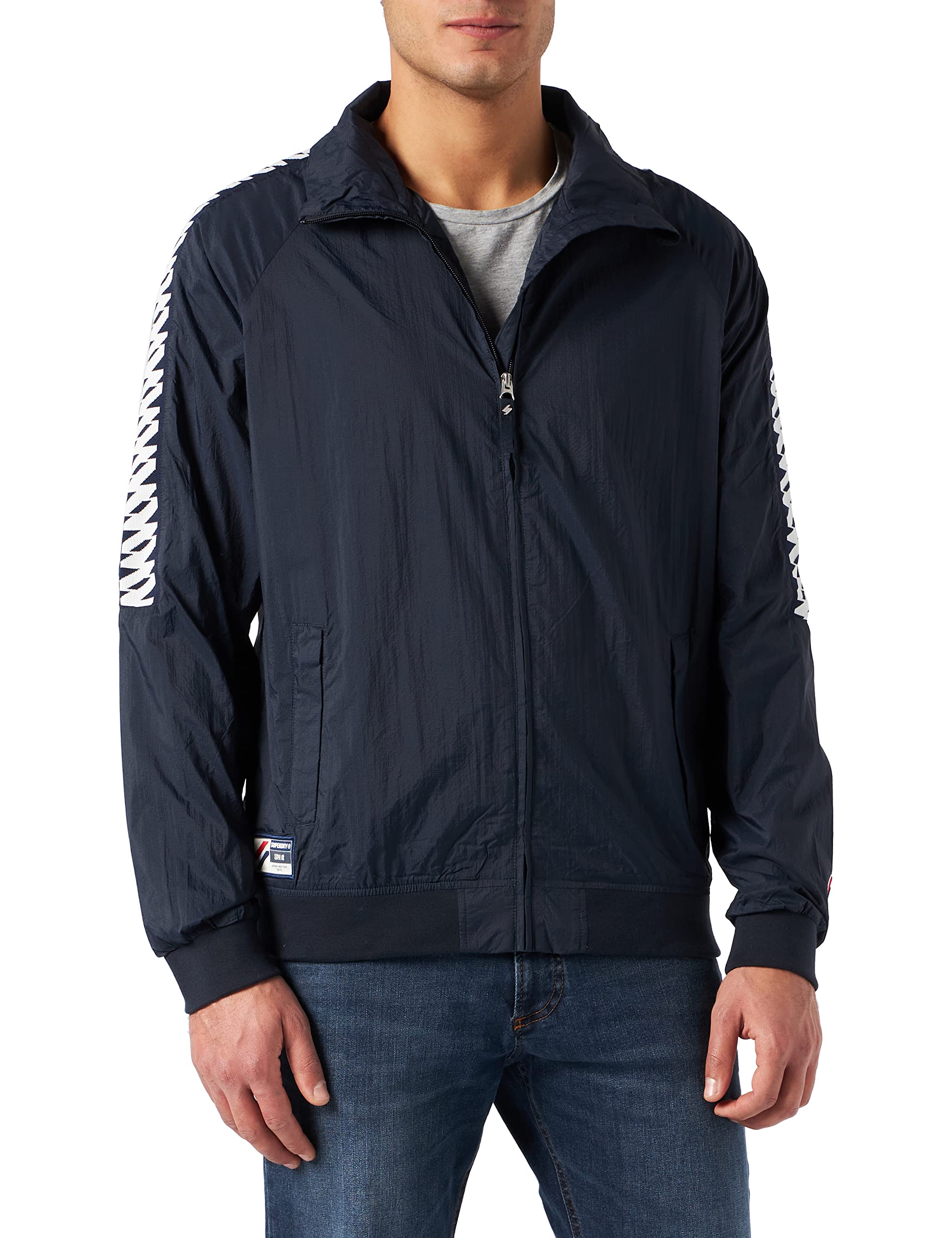 Superdry Giacca A Vento Da Uomo Non Con Cappuccio Track Wind Runner, Navy Scuro, M-image