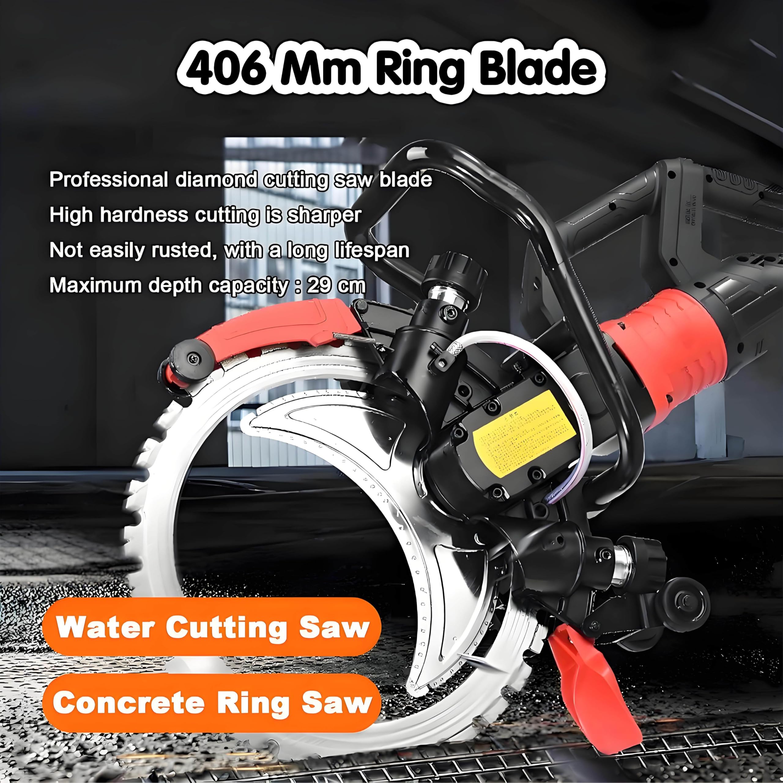 Máquina eléctrica de corte de pared, motor de cobre puro de 8980 W, 3000 RPM, corta hormigón, piedra, ladrillo, azulejos