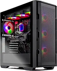Computador de mesa para jogos Skytech Rampage, Ryzen 7 9700X 3,8 GHz (5,5 GHz Turbo Boost), NVIDIA RTX 5070 Ti 16GB GDDR7, SSD Gen4 de 1TB, RAM DDR5 de 32 GB, 5600 RGB, PSU dourada de 850 W, ARGB AIO