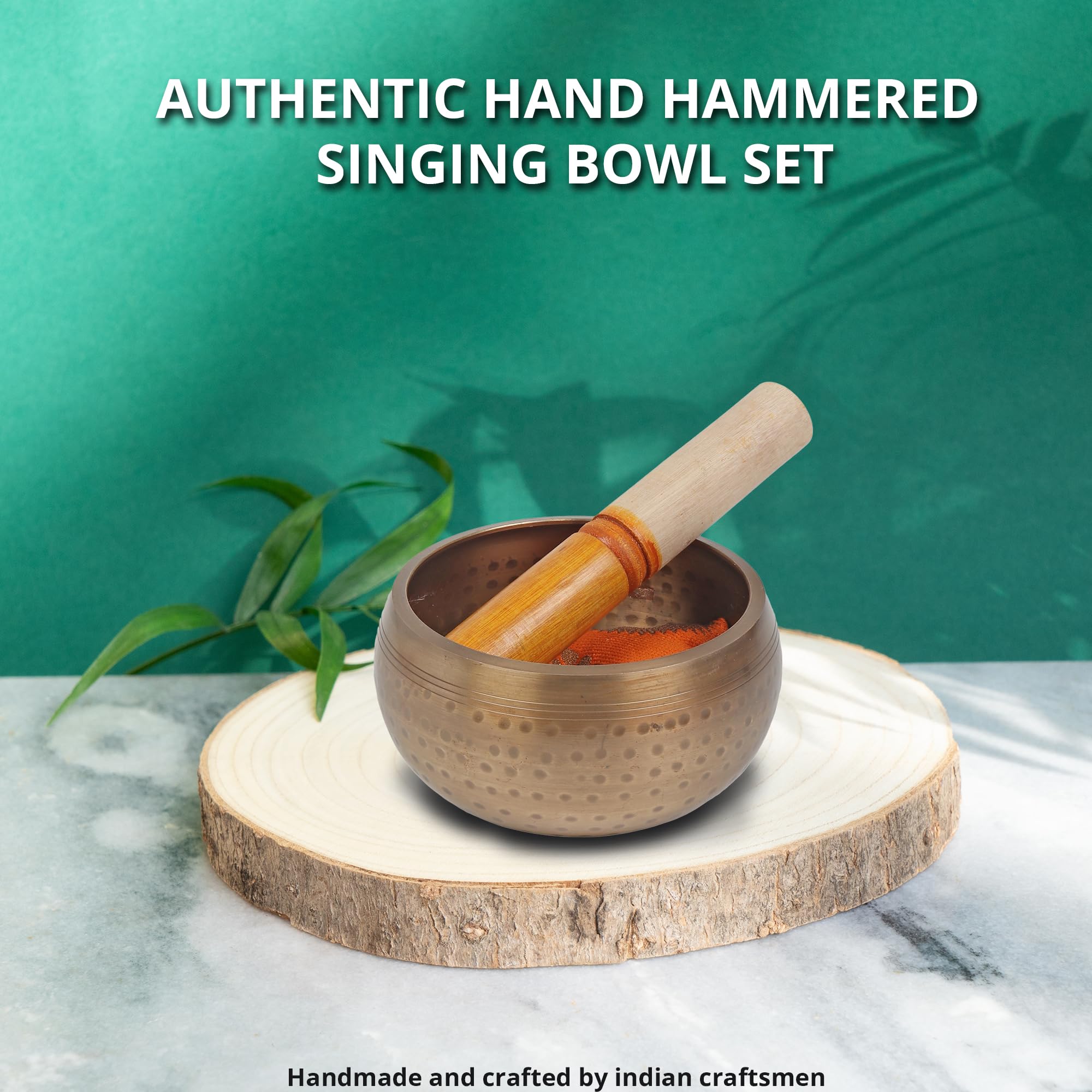 Zenith’s Decor 100% pure Brass Sound Singing Bowl for stress relief Meditation Bowl,Tibetan Bowl Prayer Instrument With Stick 630 gm (diameter - 5 inch, height - 3 inch) 3