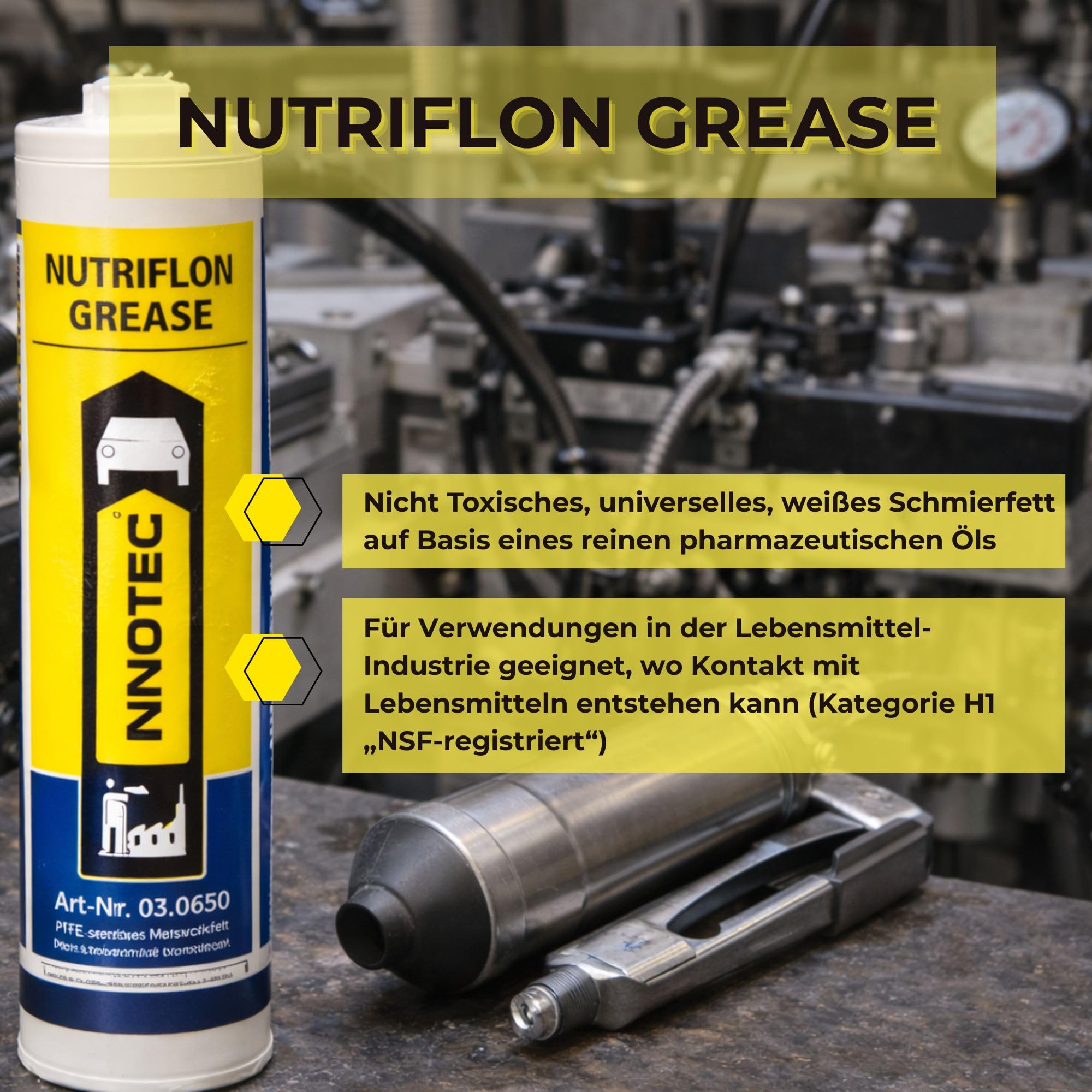 INNOTEC Nutriflon Grasso Alimentare NSF-H1 400 g Anticorrosione Resistente Acqua