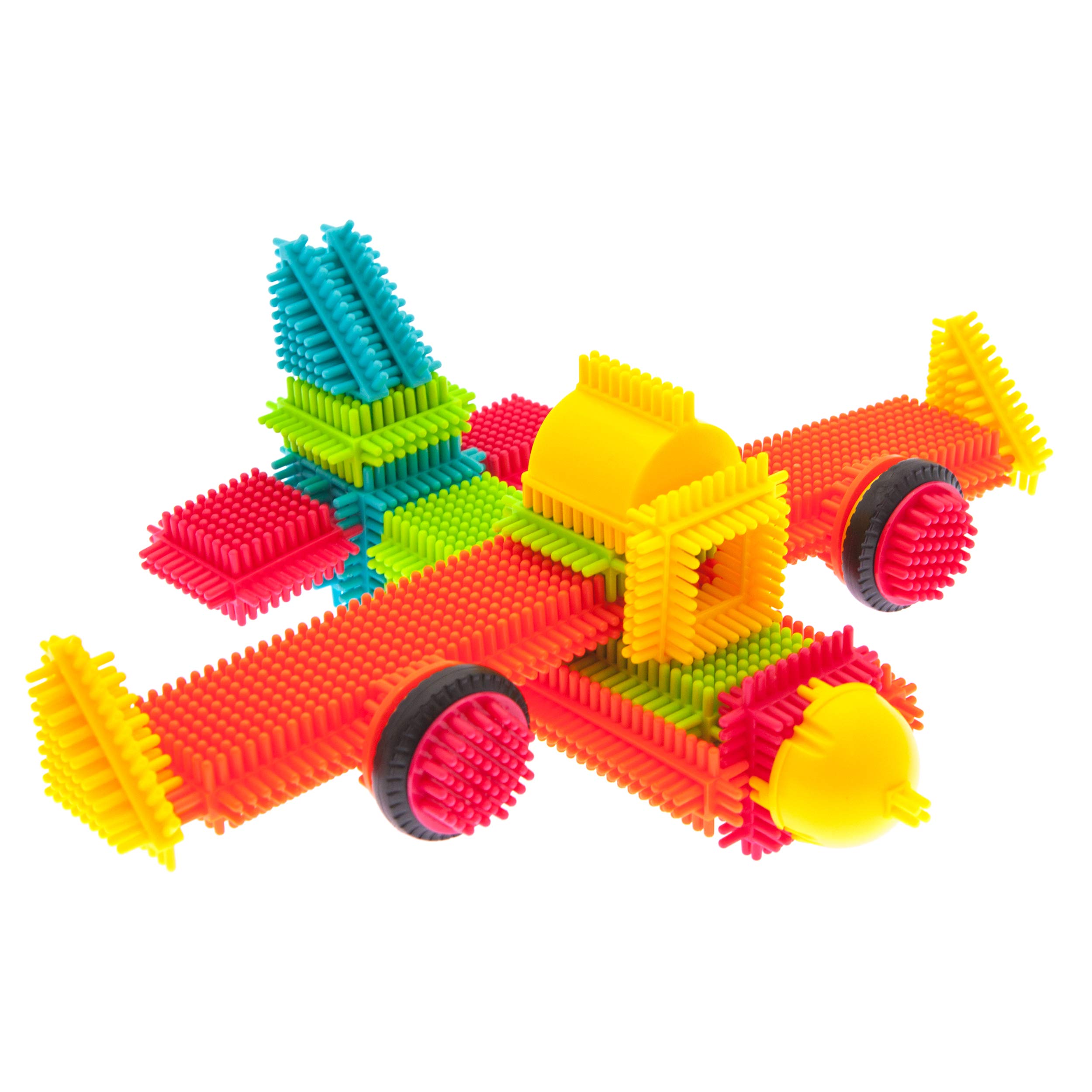 PicassoTiles PTB120 120pcs Bristle Shape 3D Building Blocks Tiles
