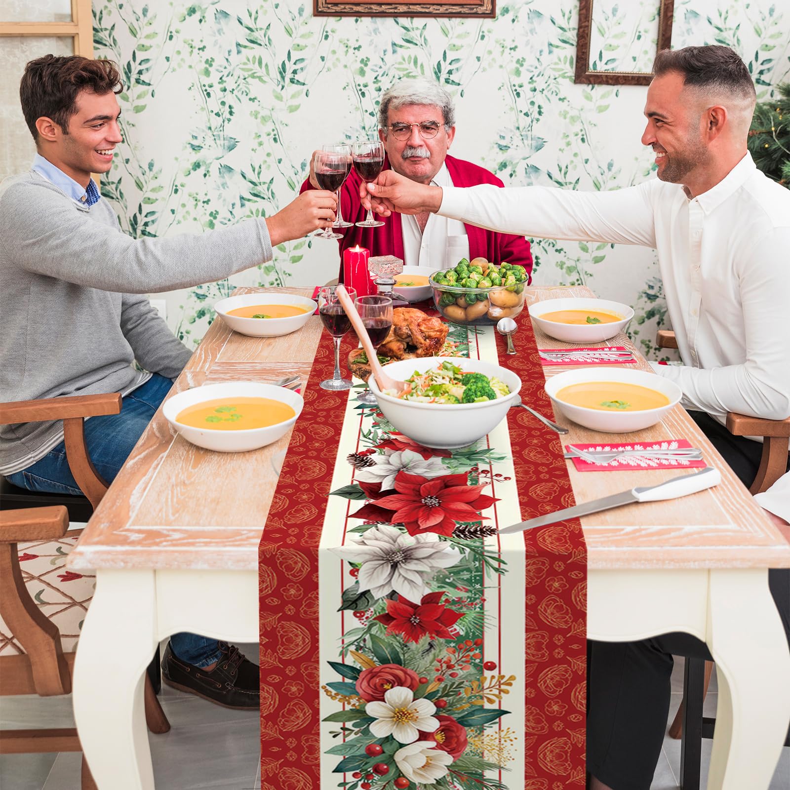 Kerst Tafelloper Rood 35 x 180 cm Kerst Tafeldeko Kersttafelloper Kersttafeldeco Afwasbaar Esstisch Tafelloper Decoratieve Kerst Tafeldecoratie Kerst Tafelloper Rood 35 x 180 cm Kerst Tafeldeko Kersttafelloper Kersttafeldeco Afwasbaar Esstisch Tafelloper Decoratieve Kerst Tafeldecoratie
