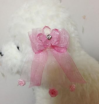 Amazon エクステ リボン 雑誌掲載商品 オーガンジー バレッタタイプ 犬用 犬のりぼんmocomoco ヘアアクセサリー 通販