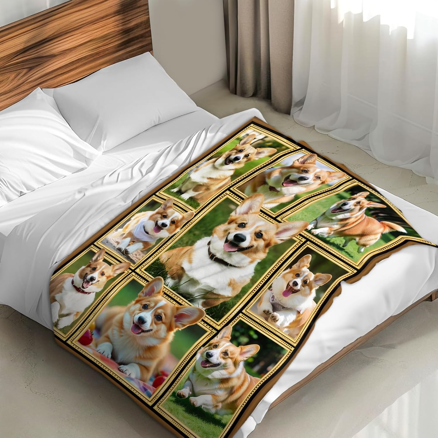 Corgi Blanket for Corgi Lovers Kids Teens Adults, Dog Throw for Girls Women Boys Men, Throw Blankets for Sofa Couch Bed, Birthday Gifts Idea for Sister Daughter Grandma