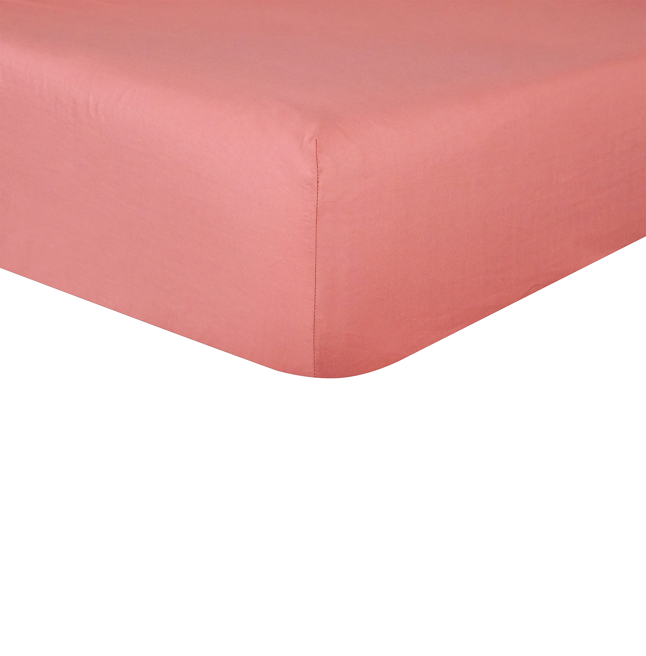Sleepdown 100% Pure Cotton Deep Fitted Sheet Warm Cosy Breathable Super Soft Bedsheet Bed Linen 32cm Extra Deep Pockets - Dark Rose - King,5056557500857