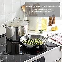 Vista 7 de T-fal Juego de ollas y sartenes de acero inoxidable de 11 piezas, inducción, apto para horno 500F, juego de cocina con sartenes, cacerolas, sartén