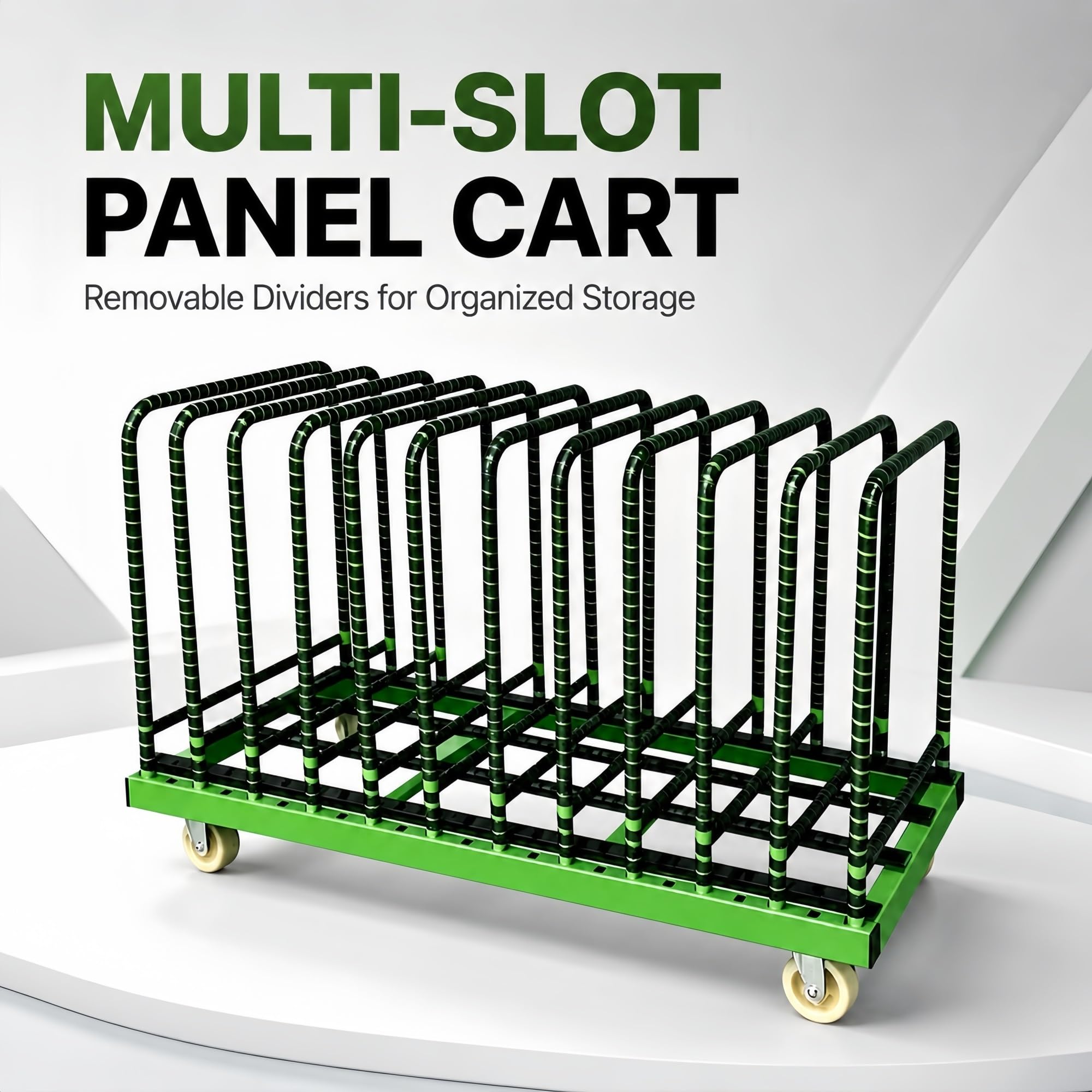 Plattenwagen mit Herausnehmbaren Trennern for Glas- und Steinplatten | Verstärkte Unterteile mit PVC-Umhüllten Kontaktflächen(22-Slot)