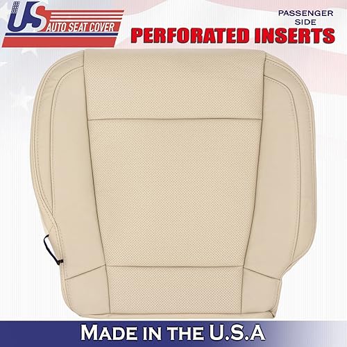 Miniatura 7 de U.S.AutoSeatCover 2015 para Ford F150 Lariat conductor pasajero inferior Perf cuero Seat Covers Tan