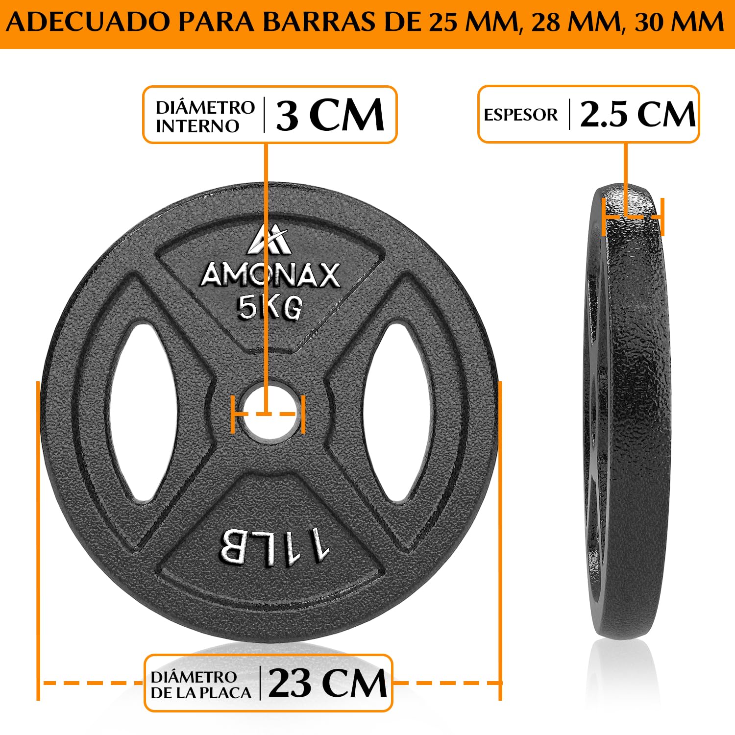 Mancuernas 20kg PROIRON Discos Pesas, Orificio 30mm De Pesas