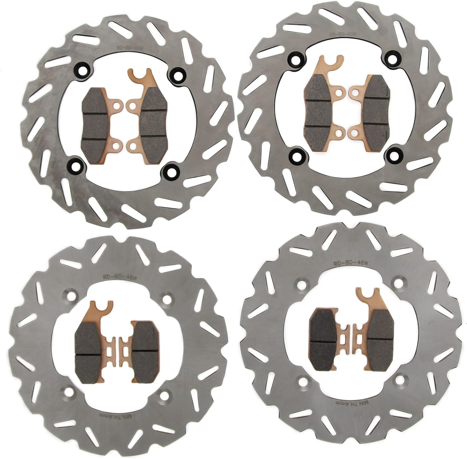 2014 fits Can-Am Maverick XRS DPS 1000R Front Rear RipTide Brake Rotors & Brake Pads