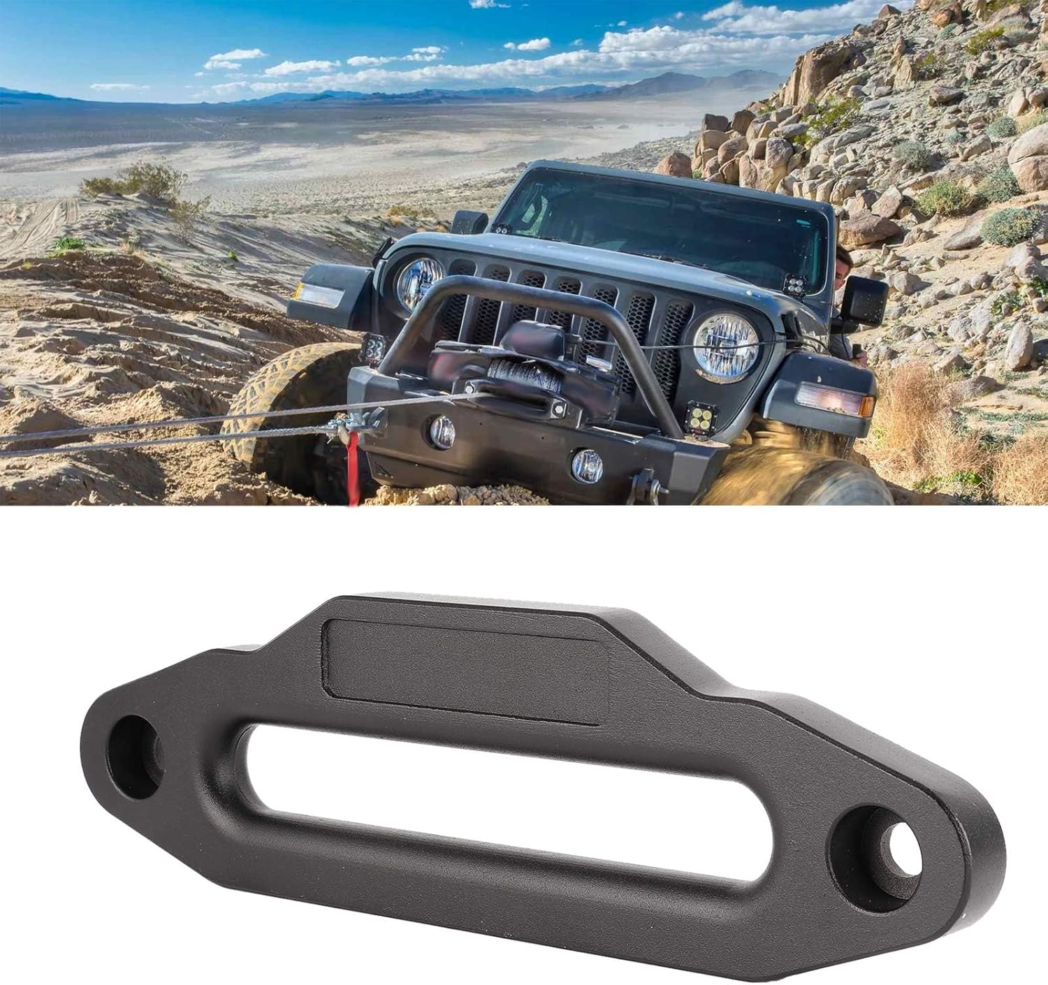 Aramox 254mm/10in 8000lbs to 15000lbs Metal Hawse Fairlead Winch Rope Cable Vehicle Towing Accessory