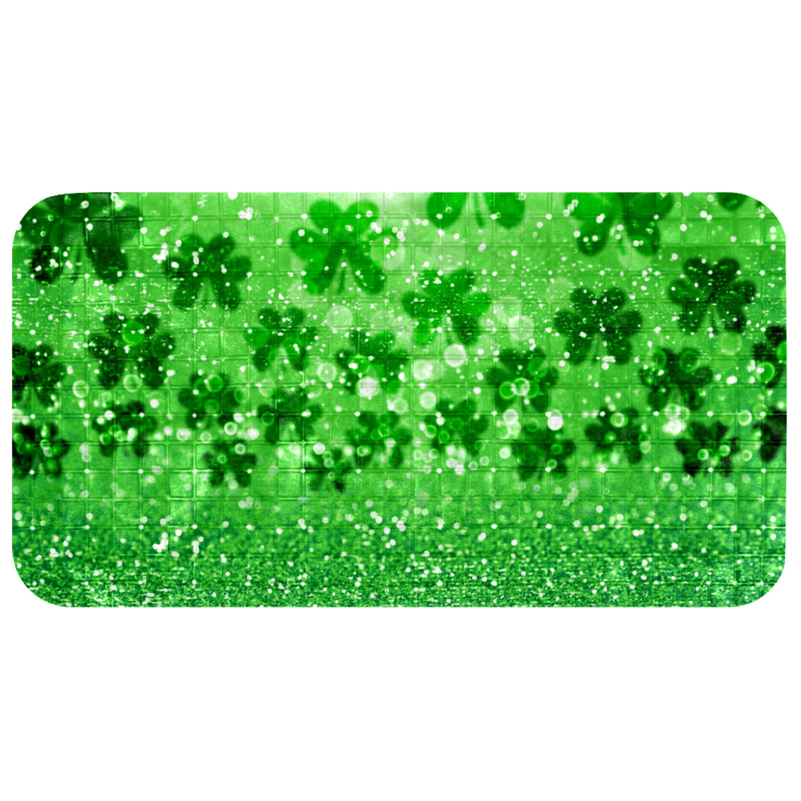 Tapis de salle de bain vert trèfles 37,5x68,5 cm Bennigiry