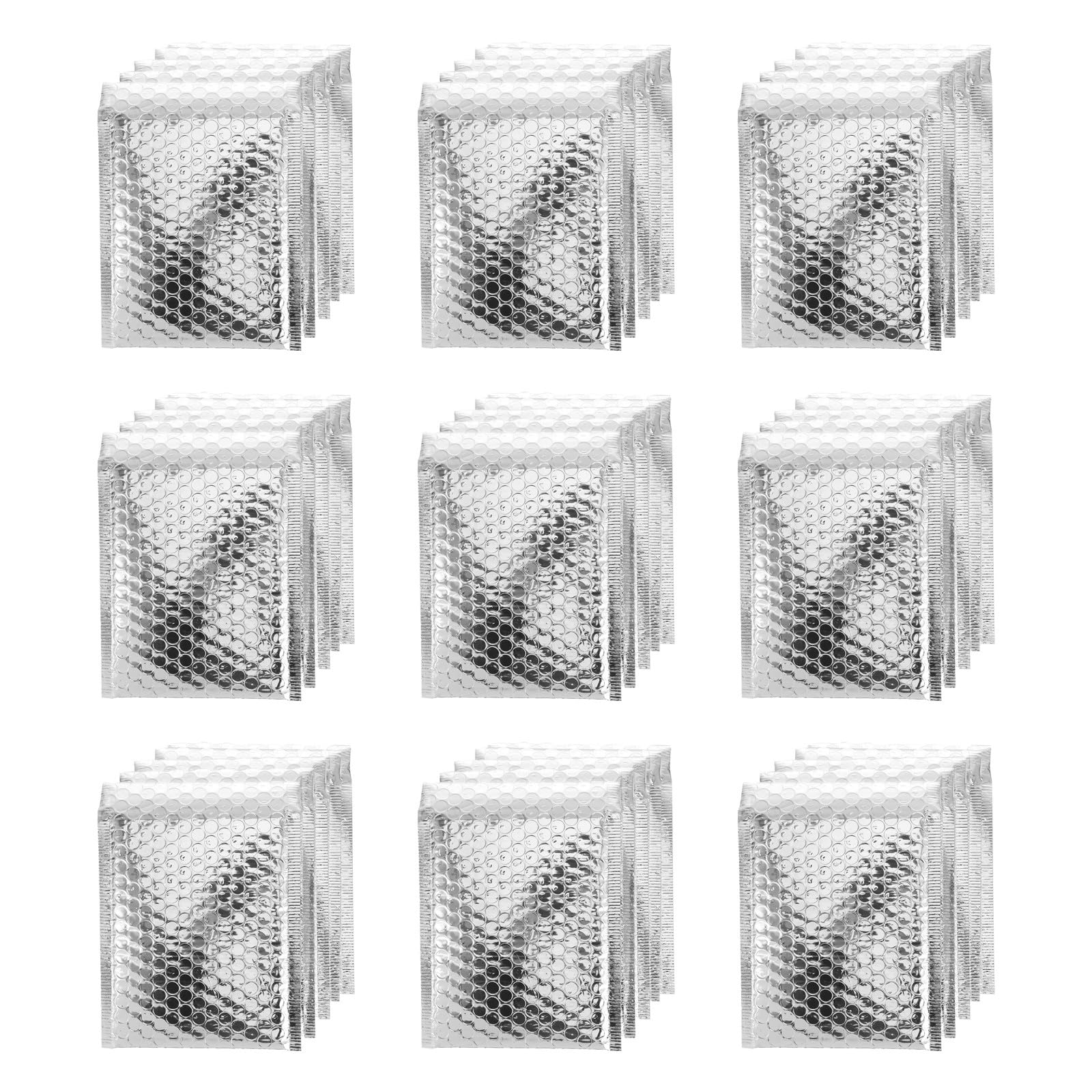 HEMOTON Enveloppes à Bulles Rembourrées Argentées 100 en Makrofol pour Sceller Légères et Étanches Paquet D'expédition à Domicile Boutique