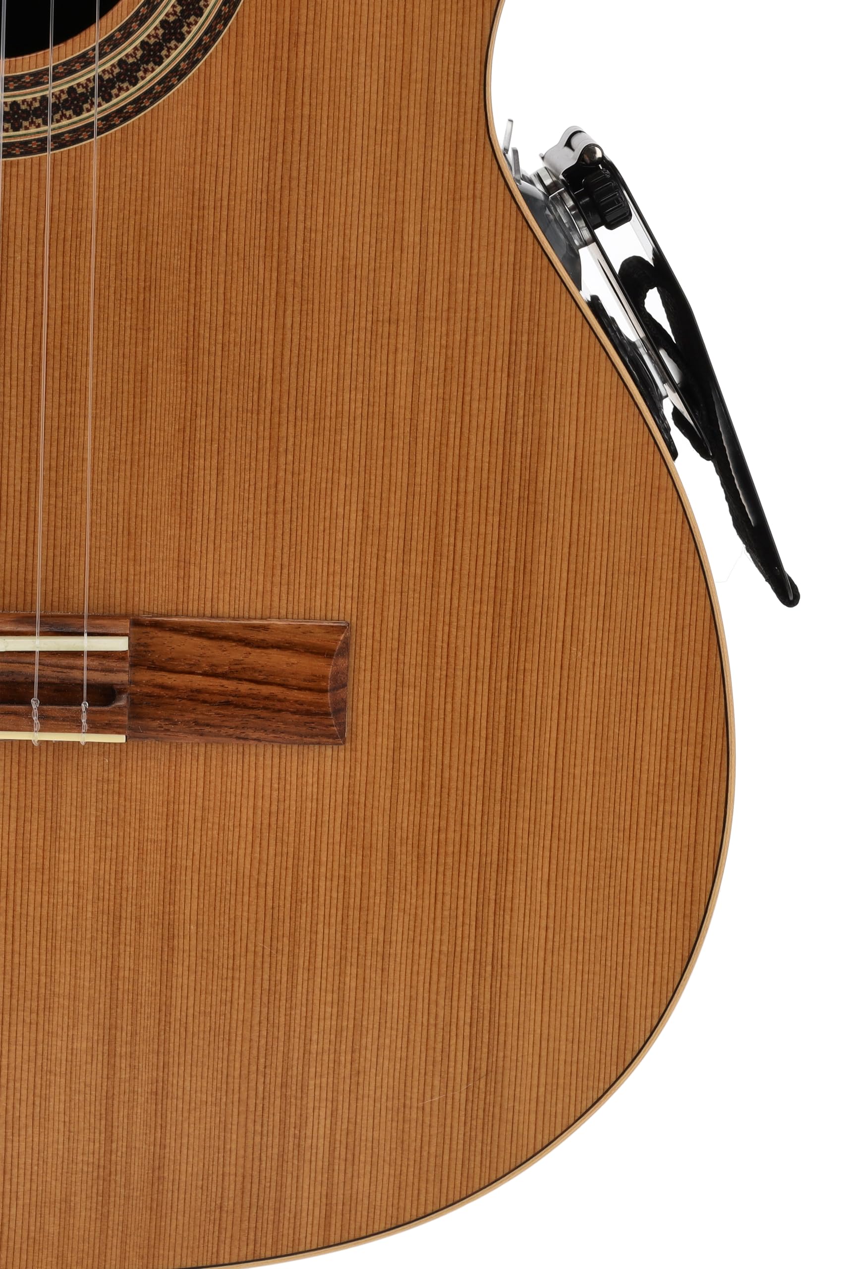 GEWA Soporte para guitarra tenor - plegable de metal - estrecho, también adecuado para aros planos - cinta cosida - negro