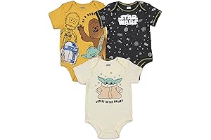 STAR WARS Infant Bodysuits: C-3PO, Chewbacca, & R2-D2