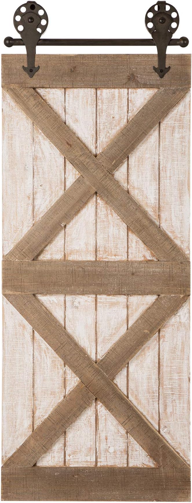 Glitzhome 35" H Farmhouse Wooden Barn Door Wall Decor