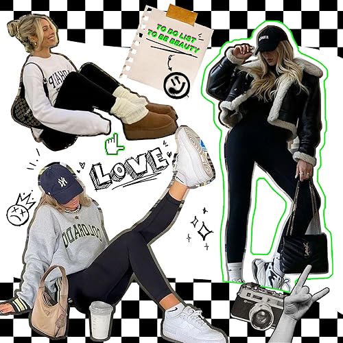 Miniatura 5 de CAMPSNAIL Paquete de 4 leggings de cintura alta para mujer, pantalones de yoga suaves con control de abdomen para entrenamiento, correr, talla