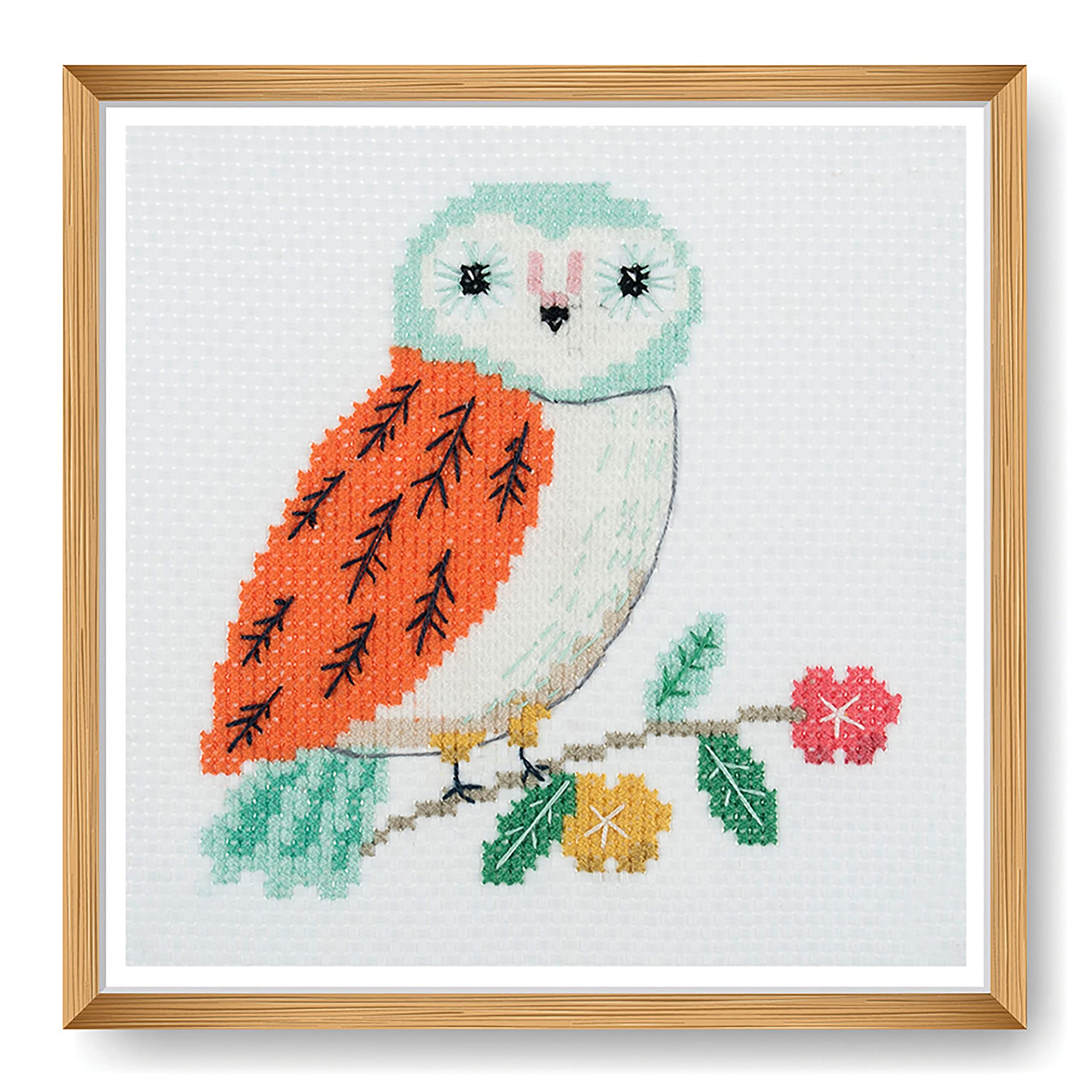 Trimits Mini Counted Cross Stitch Kits, 13 x 13cm (5 x 5in), Owl