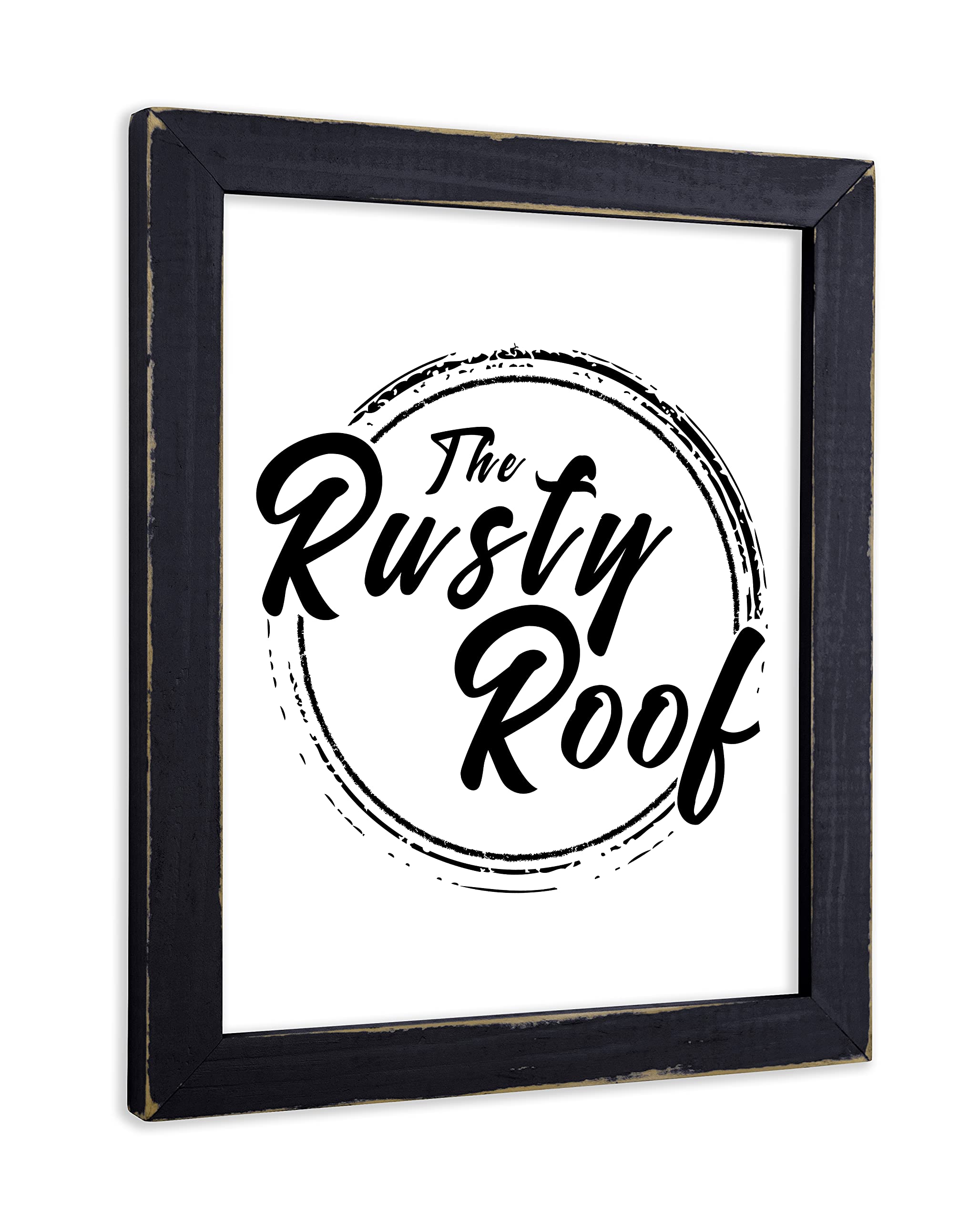 The Rusty Roof - Distressed Emily Black - Solid Wood Picture Frame - 11x17