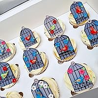 Vista 6 de Moldes de silicona para pájaros, molde de fondant de gorrión, moldes de chocolate para hornear para decoración de pasteles, decoración de cupcakes