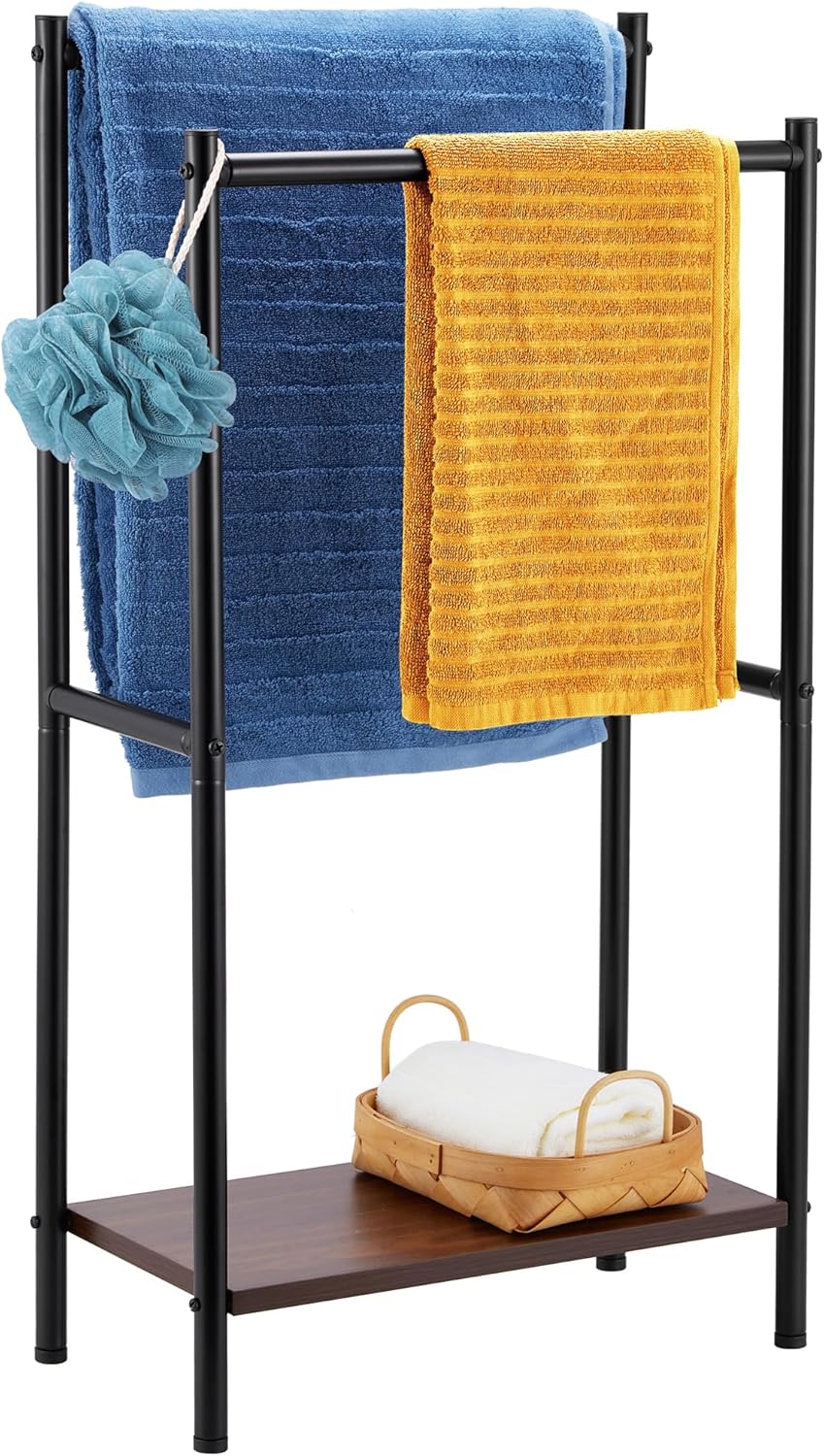 Free Standing Towel Rack, 2 Tier Industrial Towel Racks for