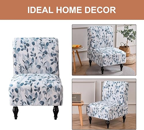 Miniatura 3 de Eco-Ancheng Funda para silla sin brazos, fundas extraíbles para sillas de acento sin brazos, lavable, sin brazos, funda protectora de muebles para