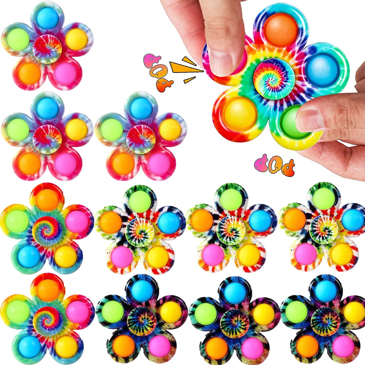 Yoawllty 12Packs Fidget Toys,Pop It Toys for Boys and Girls, Fidget Toys Set For Kids, Stress Relief Kids Toys