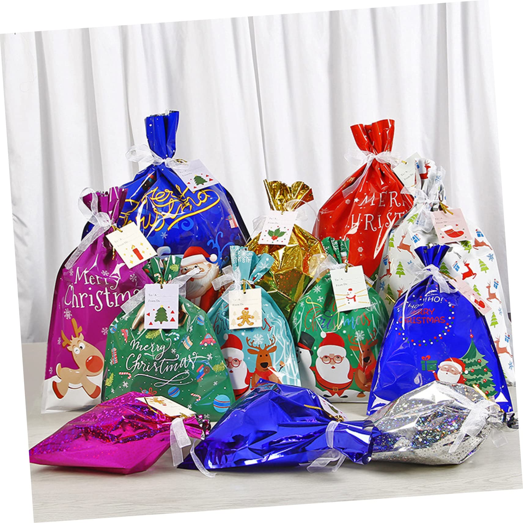 Didiseaon 2 Set Sacchetto di Natale festa di vacanza caramelle natalizie regali sacchetti per cioccolatini natale sacchetti cioccolatini natale sacchetto confetti confetti