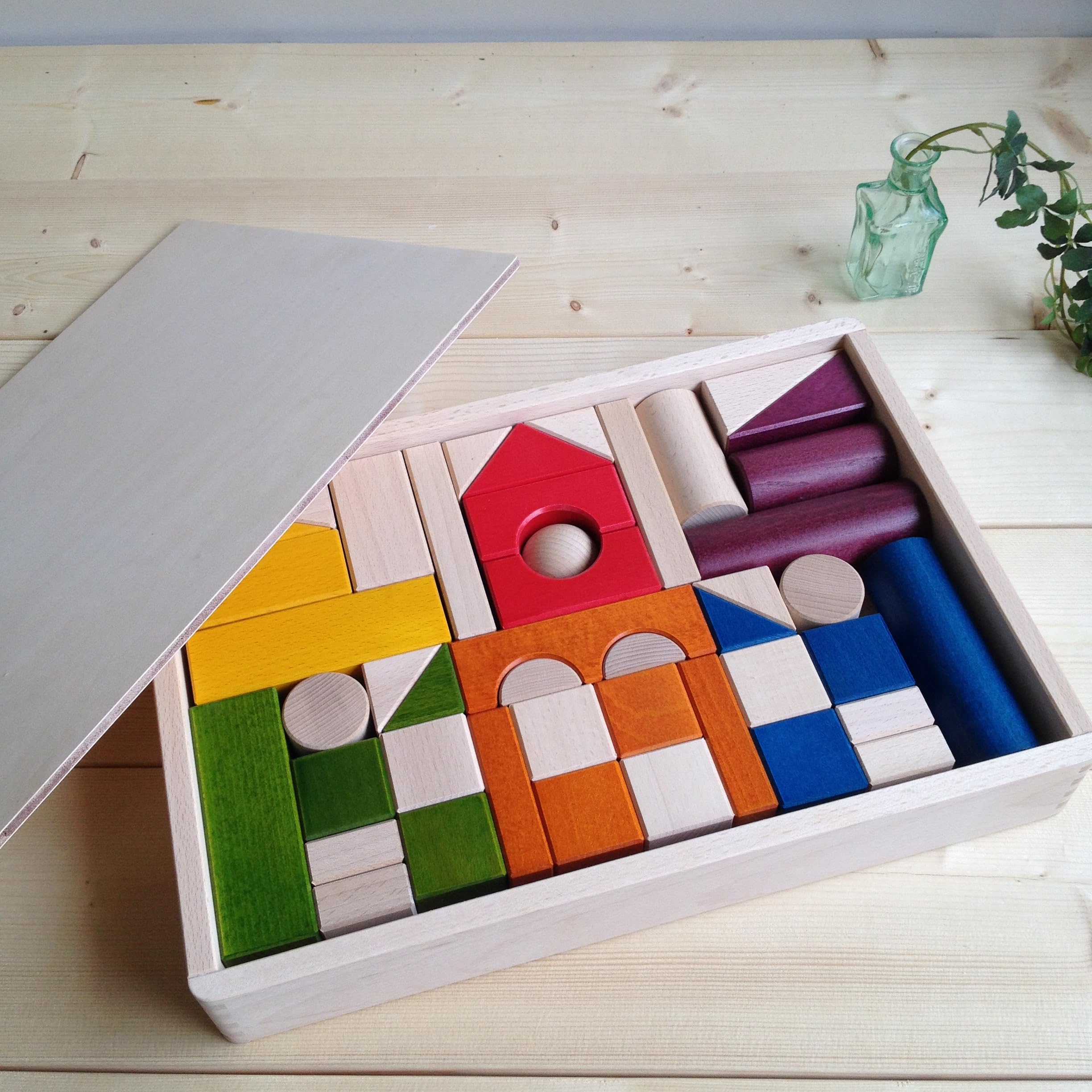 Amazon | 虹いろつみ木 カラー | 積み木 | おもちゃ