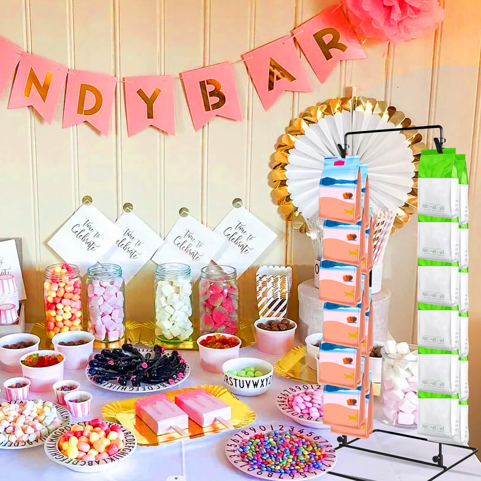 Chip Rack Display Stand - 26 Clips, Modern Metal -7 Chip Rack Display Stand - 26 Clips, Modern Metal -7