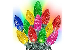 Gylefy Christmas Lights Outdoor, C9 Christmas String Lights