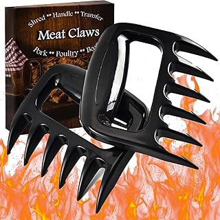 MINGZE 2 Pcs of Bear Claws Meat Shredder for BBQ, The Original Bear Paws Shredder Claws, Perfectly Shredded Meat, Easily Lift, Handle, Shred, and Cut Meats, Pork Shredder Claw