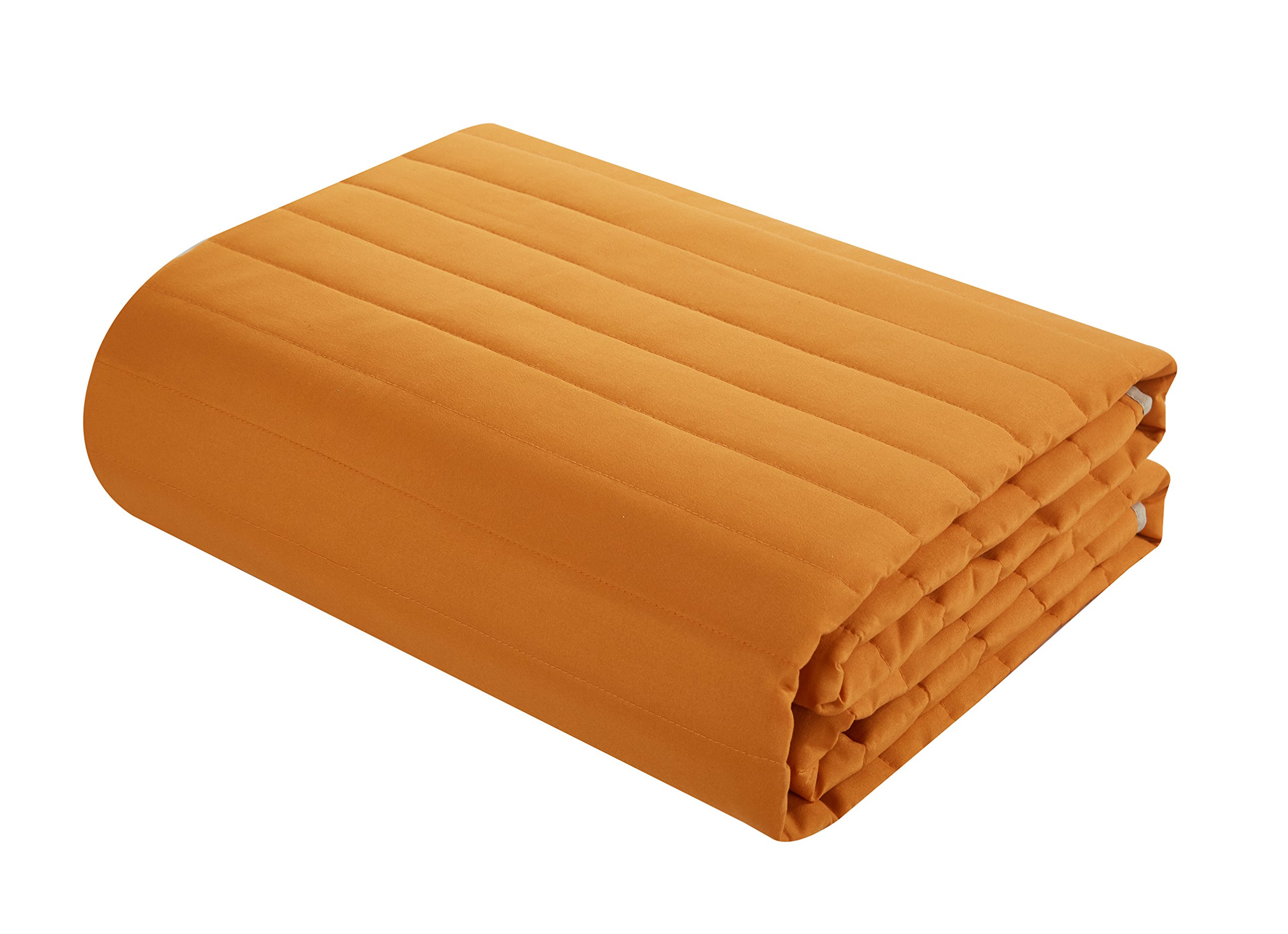 Parure de lit drap housse Idea Nuova drap plat taies orange polyester