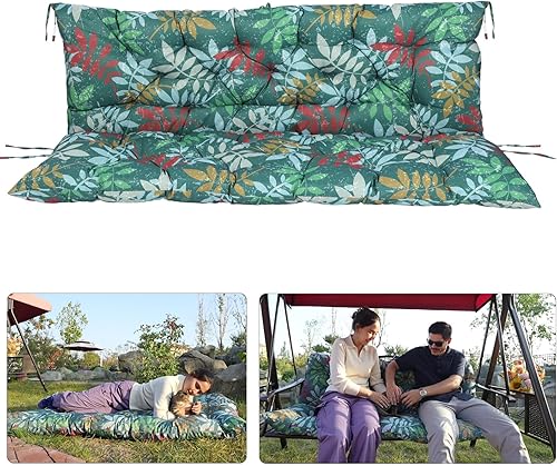 Miniatura 38 de Cojines de columpio para porche, cojines de columpio de 55 pulgadas para muebles de exterior, impermeables, repuesto de cojín grueso mejorado,