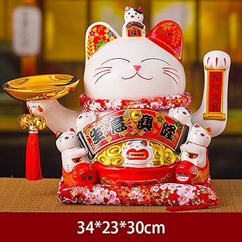 CAT 縁起もの 招き猫 Sサイズ｜純金製ガラスケース - HIKARI GALLERY｜高級