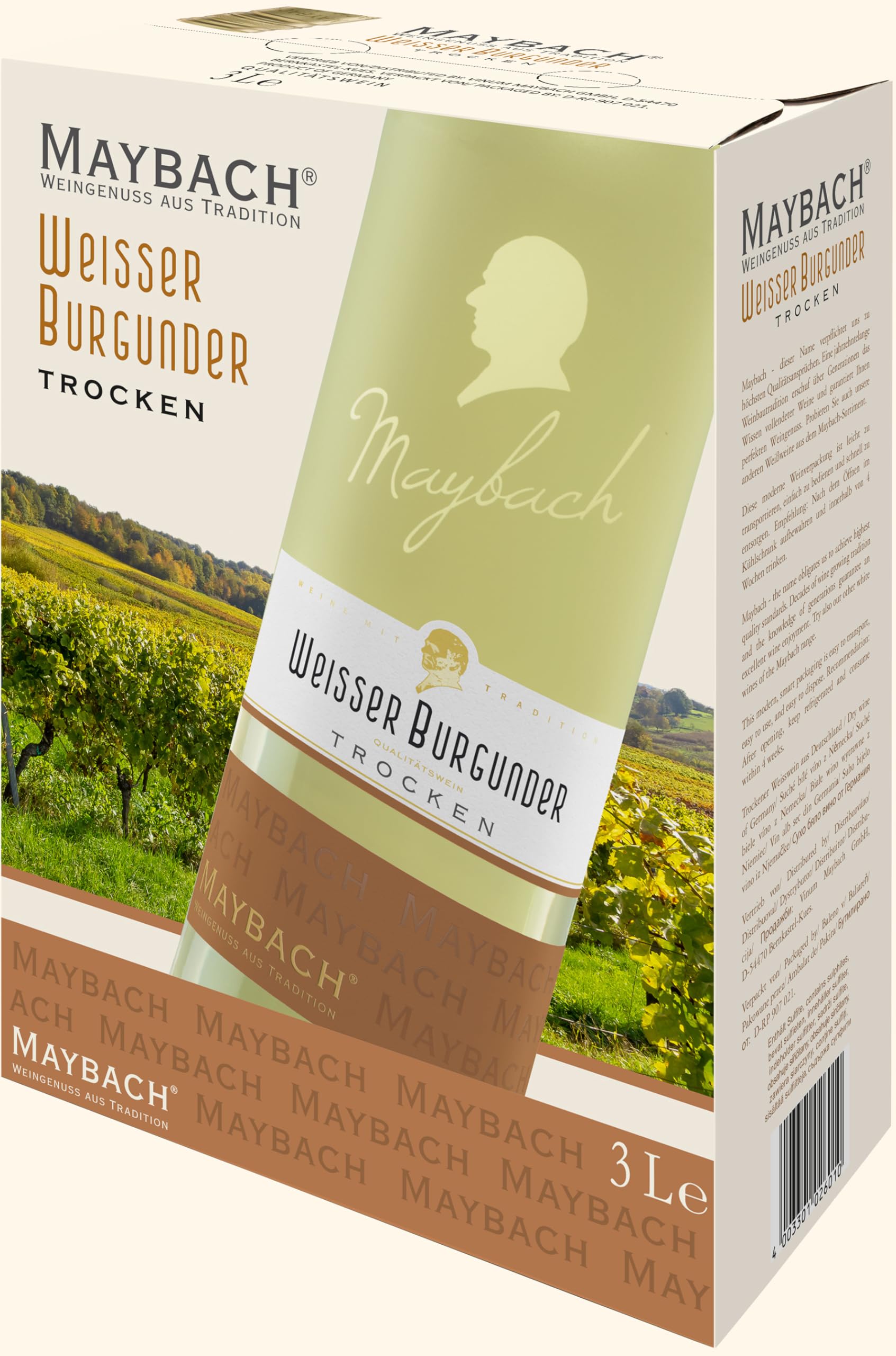 Maybach Pinot Blanc Weißer Burgunder trocken Bag-in-Box (1x3l)