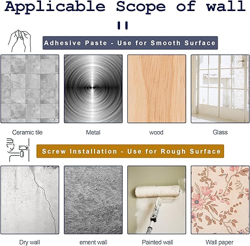 Miniatura 6 de 2 soportes de barra de cortina sin taladro, sin perforar, autoadhesivos, ganchos de barra de cortina, ganchos ajustables para barra de cortina,