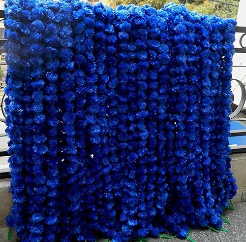 Guirnalda de caléndula de flores al por mayor india de 4-5 pies  Decoración de manto de fiesta de boda indiaamericana, guirnaldas de imitación